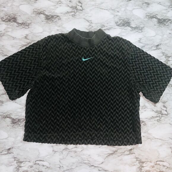 Nike | Short Sleeve Shirt Sweater Everyday Mod Boxy | Olive/Green | Women | M - Picture 1 of 7